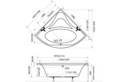 M-Acryl Aura Sarokkád 150 x 150 cm