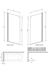 M-Acryl Eos PNJ I kádparaván 70 x 152 cm