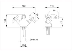 Bugnatese Old'800 - 044 - bidet csaptelep leeresztővel
