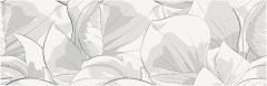 Opoczno Flower Cemento White Inserto dekorcsempe 24 x 74