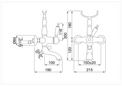 Bugnatese Oxford 6308 - kádcsaptelep test