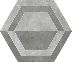 Paradyz padlódekor Paradyz Scratch Grys Hexagon B padlódekor