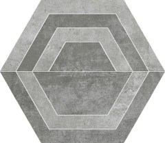 Paradyz padlódekor Paradyz Scratch Grys Hexagon C padlódekor