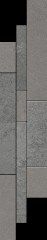 Paradyz Naturstone Grafit Listwa Mix Paski padlódekor 14,3 x 71