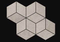Paradyz Pure City Grys Mozaika Prasowana Romb Hexagon mozaik 20,4 x 23,8