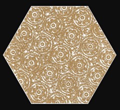 Paradyz Shiny Lines Gold Heksagon Inserto F dekorcsempe 19,8 x 17,1