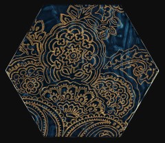 Paradyz Urban Colours Blue Inserto Szklane Heksagon B dekorcsempe 17,1 x 19,8