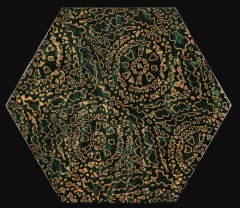 Paradyz Urban Colours Green Inserto Szklane Heksagon A dekorcsempe 17,1 x 19,8