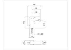 Bugnatese Planet 2423 - bidet csaptelep leeresztővel