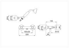 Bugnatese Princeton 848 - zuhanycsaptelep szettel