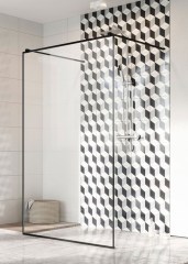 Radaway Modo New Black I 120 Frame Walk-in zuhanyfal