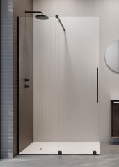 Radaway Furo Black Walk-in 100 jobb Walk-in zuhanyfal
