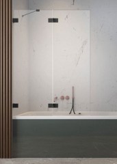 Radaway Essenza Pro Black PND II 130 B fekete kádparaván