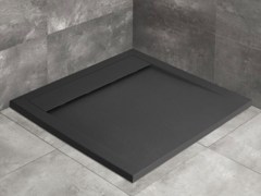 Radaway Teos C szögletes lapos antracit zuhanytálca 80x80