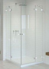 Radaway Essenza Pro White KDD 100 J átlátszó szögletes zuhanykabin