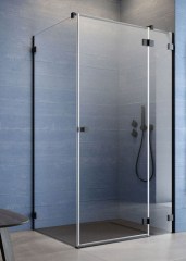 Radaway Essenza Pro Black KDJ 120 B átlátszó szögletes zuhanykabin