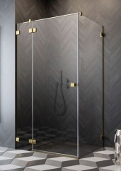 Radaway Essenza Pro Gold KDJ 110 B átlátszó szögletes zuhanykabin