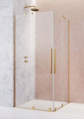 Radaway Furo Gold KDD 80 B átlátszó arany szögletes zuhanykabin