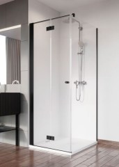 Radaway Nes Black KDJ B 90 B átlátszó szögletes fekete zuhanykabin