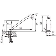 Ferro Savio BSV4 - konyhai csaptelep