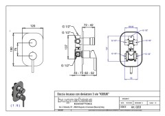 Bugnatese Smart 2131 - fal alatti 3 állású zuhanycsaptelep