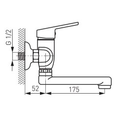Ferro Smile BSM3 - fali mosdócsaptelep