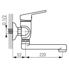 Ferro Smile BSM5 - fali mosogató csaptelep