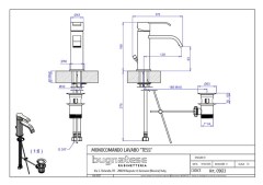 Bugnatese Tess 9613 - mosdócsaptelep leeresztővel