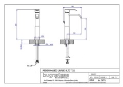Bugnatese Tess 9617 - magas mosdócsaptelep leeresztő nélkül