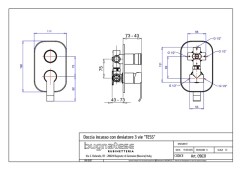 Bugnatese Tess 9631 - fal alatti 3 állású zuhanycsaptelep