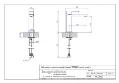 Bugnatese Tetris 9113SC - mosdó csaptelep klikk-klakk leeresztővel