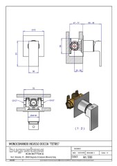 Bugnatese Tetris 9130 - fal alatti zuhanycsaptelep