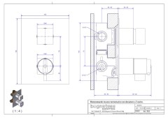 Bugnatese Tetris 9153 - termosztátos fal alatti 3 állású zuhanycsaptelep