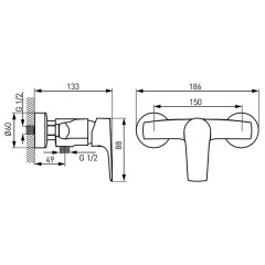 Ferro Tiga VerdeLine BTG7VL - zuhanycsaptelep