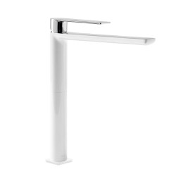 Tres Loft Colors egykaros, magasított (328 mm ) mosdó csaptelep fehér-chrome 20020305BL