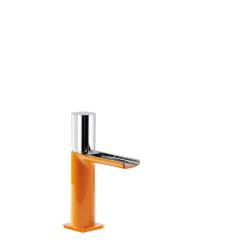 Tres Loft Colors egykaros mosdó csaptelep, cascade kifolyóval orange-chrome 20011002NA