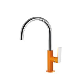 Tres Loft Colors egykaros, magasított mosdó csaptelep orange-chrome 20020505NA