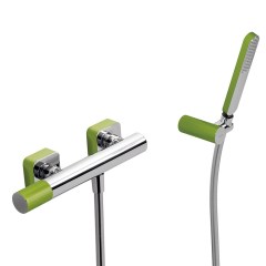 Tres Loft Colors fali zuhany csaptelep, szatén tömlős kézizuhannyal green  20016701VE