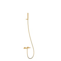 Tres Slim Exclusive vízkőmentes,kádtöltő és zuhany csaptelep, szatén tömlős kézizuhannyal, arany 2021700OR