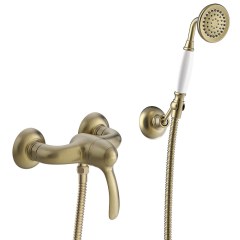 Tres Clasic egykaros zuhany csaptelep, kézizuhannyal bronz 24216701LV