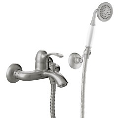 Tres Clasic egykaros kádtöltő csaptelep, kézizuhannyal steel 24217001AC