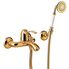 Tres Clasic egykaros kádtöltő csaptelep, kézizuhannyal arany 24217001OR