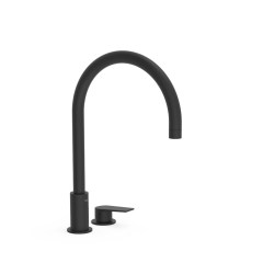 Tres Project-Tres peremre szerelhető, kétüléses mosdó csaptelep matt fekete 21110501NM