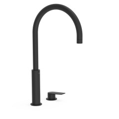 Tres Project-Tres peremre szerelhető, magasított, kétüléses mosdó csaptelep matt fekete 21110502NM