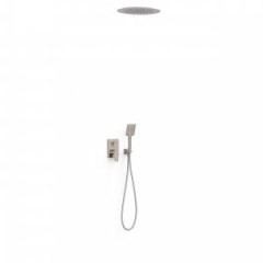 Tres Project-Tres falba süllyesztett  zuhany csaptelep, kézizuhannyal és esőztetővel  steel 21128060AC