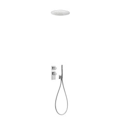 Tres Project-Tres fali termosztátos, kétutas  zuhany csaptelep, kézizuhannyal és esőztetővel króm  20635204