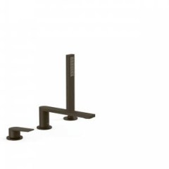 Tres Project-Tres peremre ültethető kádtöltő csaptelep, kézizuhannyal black bronze   21116101KMB