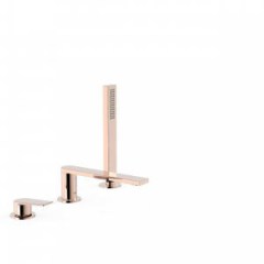 Tres Project-Tres peremre ültethető kádtöltő csaptelep, kézizuhannyal rose gold   21116101OP