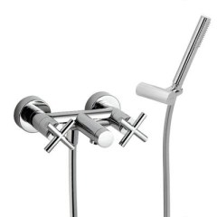 Tres Max-Tres fali, kétkaros kád csaptelep, kézizuhannyal, króm 163874