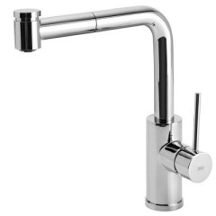 Konyhai egykaros, egylyukú, mosogató csaptelep kihúzható kifolyócsővel, króm 162438